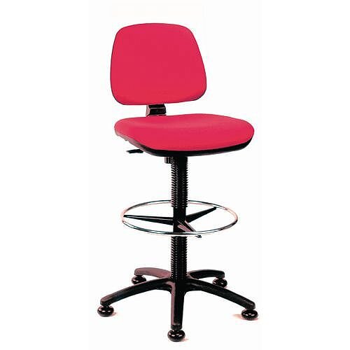 ERGO BLASTER Deluxe Medium Back Draughter Chair H600 - 860mm With Adjustable Foot Ring Burgundy ERGO BLASTER Deluxe Medium Back Draughter Chair H600 - 860mm With Adjustable Foot Ring Burgundy