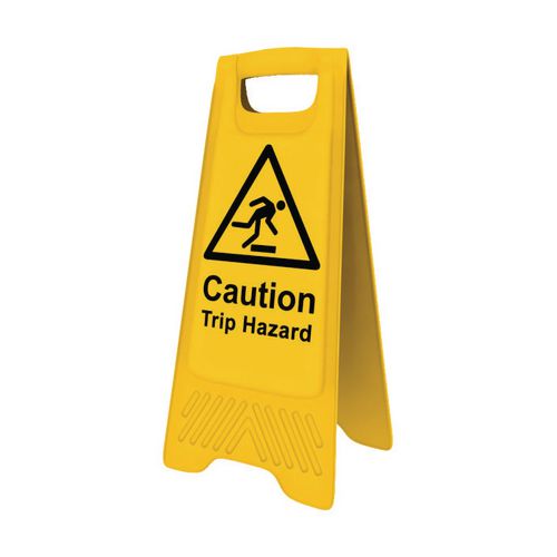 Heavy Duty Pre Printed A Board Caution Trip Hazard 620x300mm Ref 394568