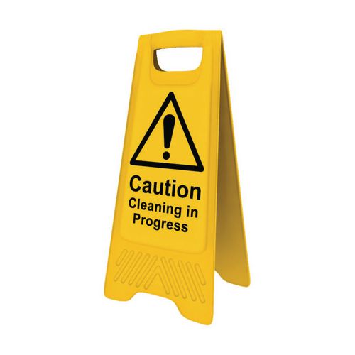 Heavy Duty Pre Printed A Board Caution Cleaning In Progress Ref 394620