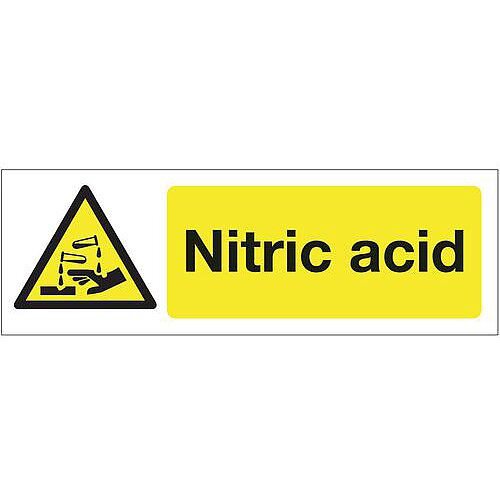 PVC Chemical And Substance Hazards Sign Nitric Acid Hunt Office UK