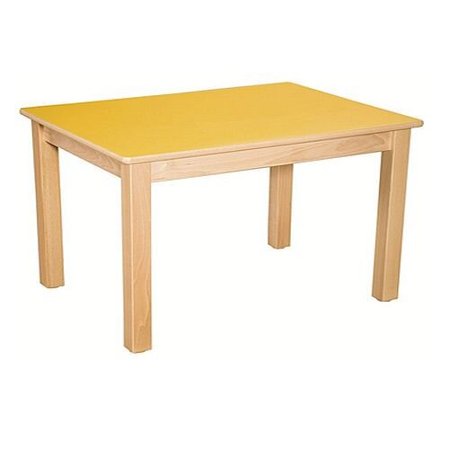 Rectangular Pre School Table Beech Yellow 120x60x40cm High Tc04004 Huntoffice The Uk
