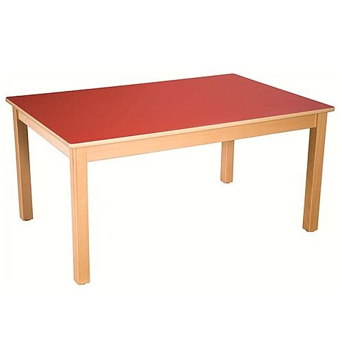 Rectangular Primary School Table Beech Red 120x60cm 58cm High TC05802 Rectangular Primary School Table Beech Red 120x60cm 58cm High TC05802