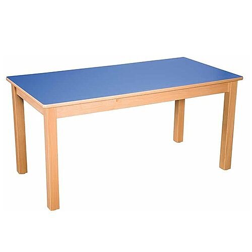 Rectangular Primary School Table Beech Blue 120x60cm 64cm High TC06401 Rectangular Primary School Table Beech Blue 120x60cm 64cm High TC06401