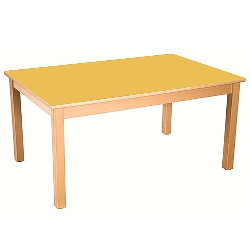 Rectangular Primary School Table Beech Yellow 120x60cm 70cm High TC07004 Rectangular Primary School Table Beech Yellow 120x60cm 70cm High TC07004