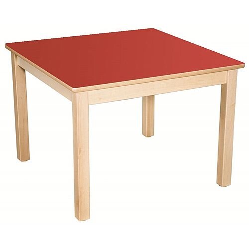 Square Preschool Table Beech Red 800x800mm 40cm High TC34002 Square Preschool Table Beech Red 800x800mm 40cm High TC34002