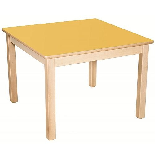 Square Preschool Table Beech Yellow 800x800mm 40cm High TC34004 Square Preschool Table Beech Yellow 800x800mm 40cm High TC34004