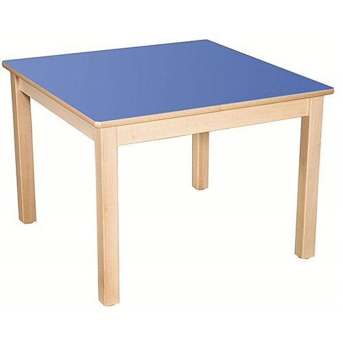 Square Preschool Table Beech Blue 800x800mm 46cm High TC34601 Square Preschool Table Beech Blue 800x800mm 46cm High TC34601
