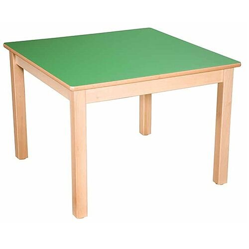 Square Preschool Table Beech Green 800x800mm 46cm High TC34603 Square Preschool Table Beech Green 800x800mm 46cm High TC34603
