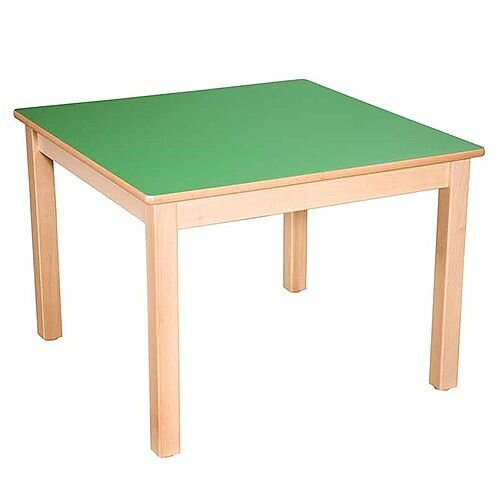 Square Primary School Table Beech Green 80x80cm 64cm High TC36403 Square Primary School Table Beech Green 80x80cm 64cm High TC36403