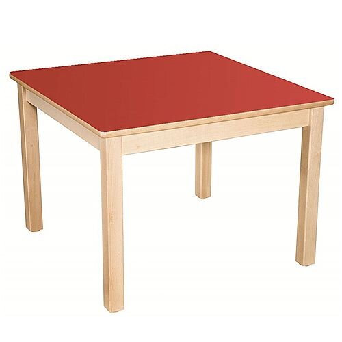 Square Primary School Table Beech Red 80x80cm 70cm High TC37002 Square Primary School Table Beech Red 80x80cm 70cm High TC37002