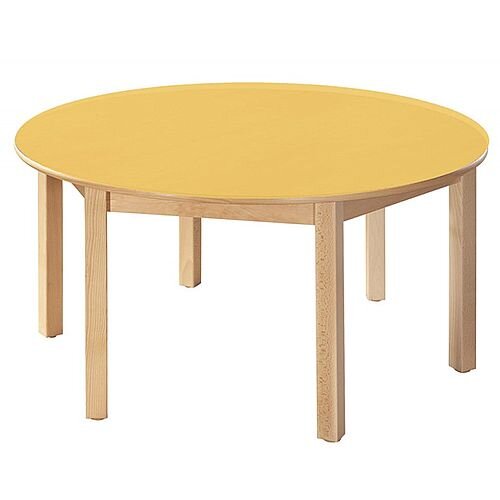 Round Primary School Table Beech Yellow 120cm Diameter 70cm High TC97004 Round Primary School Table Beech Yellow 120cm Diameter 70cm High TC97004