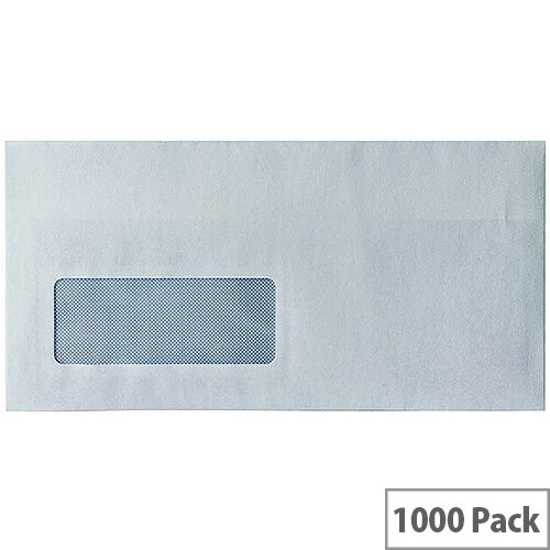 Envelopes DL Window Self Seal White 80gsm Pack 1000