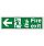 Safety Sign Fire Exit Running Man Arrow Left 150x450mm Self-Adhesive Vinyl