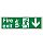 Safety Sign Fire Exit Running Man Arrow Down 150x450mm Self-Adhesive Vinyl