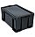 Really Useful Storage Box Plastic Recycled Stackable 64 Litre Black