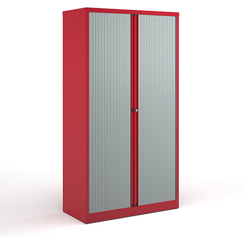 Bisley Systems Storage High Tambour Cupboard 1970mm High - Red