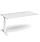 Add On Unit For Elev8 Rectangular Height Adjustable Boardroom Table W1800mmxD1000mm - White Frame - White Top - For EVTBT18-WH-WH