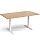 Elev8 Rectangular Height Adjustable Boardroom Table W1800mmxD1000mm With White Frame & Beech Top