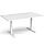 Elev8 Rectangular Height Adjustable Boardroom Table W1800mmxD1000mm With White Frame & White Top