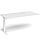 Add On Unit For Elev8 Rectangular Height Adjustable Boardroom Table W2000mmxD1000mm - White Frame - White Top - For EVTBT20-WH-WH