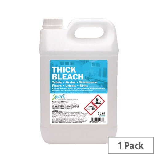 2Work Pack of 1 Thick Bleach Strong Cleaner 5 Litre 2W03977