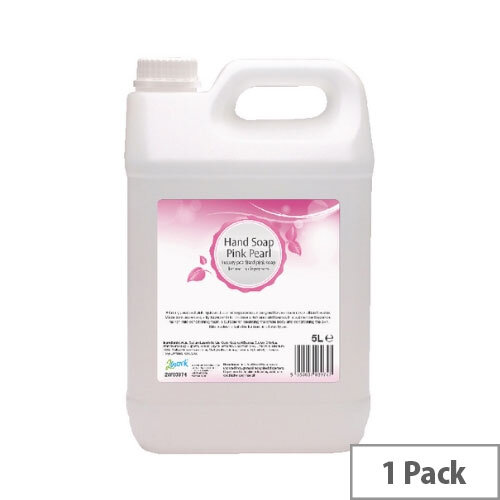 2Work Pack of 1 Pink Pearl Hand Wash Liquid Soap 5 Litre 2W03974