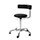 Saturn Ergonomic Stool With 360° Swivel Back-Arm Rest Black H540 - 730mm 3D Runner Fabric Aluminum Base