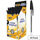 Bic Cristal Black Medium Ballpoint Pens Clear Barrel Pack of 50 837363