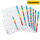 Concord A4 Index Multicolour Tabs 4 Holes 10-Part Subject Divider White
