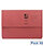 Document Wallet Half Flap Foolscap Red Pack 50 Q Connect, High Capacity Up To 300 Sheets, Environmentally Friendly, Multipurpose Storage 