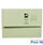 Q- Connect Document Wallet 220gsm Foolscap Green Pack of 50 WX23012A