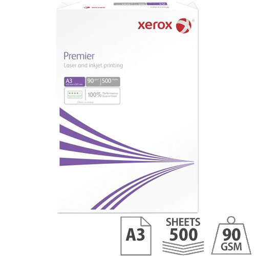 Xerox A3 Premier Paper 90gsm White Ream 500 Sheets 003R91853