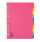 Elba Bright Coloured Card Dividers A4 Multipunched 10 Part 400008300