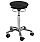 Pilates Air-Seat Ergonomic Stool With Black Leather Look Seat Upholstery H450 - 640mm