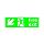 Safety Sign Fire Exit Running Man Arrow Down/Left 150x450mm PVC