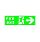 Safety Sign Fire Exit Running Man Arrow Right 150x450mm PVC