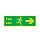 Safety Sign Niteglo Glow In The Dark Fire Exit Running Man Arrow Right 150x450mm Self-Adhesive Vinyl