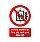 SignsLab Red/White Fire Lift Warning Sign Size A5 (H210xW148mm)
