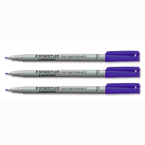 Staedtler 316 Lumocolor Pen Blue Non Permanent Fine 0.6mm Line 3163 Pack 10 Hunt Office UK