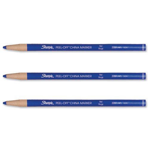 Sharpie China Marker Pencil Blue Peeloff Unwraps to Sharpen Pack 12