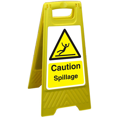 Free Standing Floor Sign 300x600 Poly Caution Spillage Ref