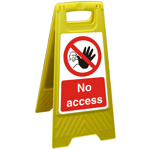 Free Standing Floor Sign 300x600 Polypropylene No Access Ref FSS021