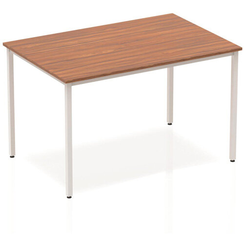 Impulse Modular Rectangular Table Walnut with Silver Box Frame ...