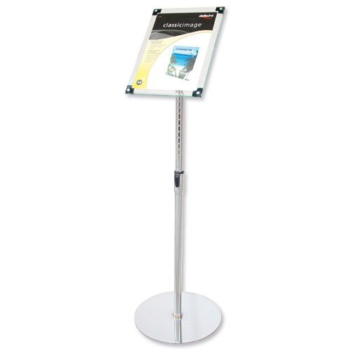 Floor Standing Sign Holder A4 Adjustable Height Deflecto