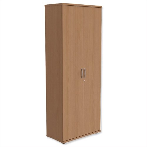 Trexus Tall Cupboard with Lockable Doors W800xD420xH2053mm Beech Hunt