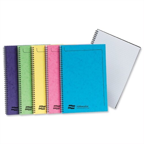 Europa Note Maker Book Sidebound Ruled 120 Pages A4 Assorted C Pack 10