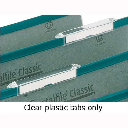 Twinlock Crystalfile Tabs for Linked Suspension File 78289 Pack 50 Hunt Office UK