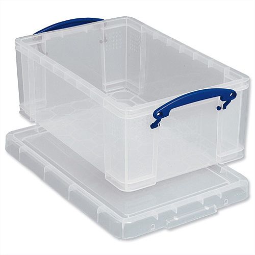 5 Litre Plastic Storage Box Stackable Clear Pack 3 Really Useful Hunt