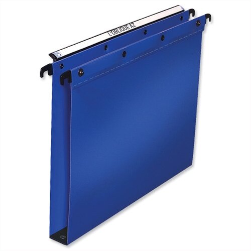 L Oblique Foolscap Blue Suspension File Polypropylene for 350 Sheets