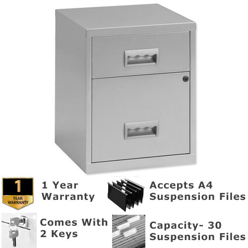 Pierre Henry A4 2 Drawers Steel Filing Combi Cabinet Lockable